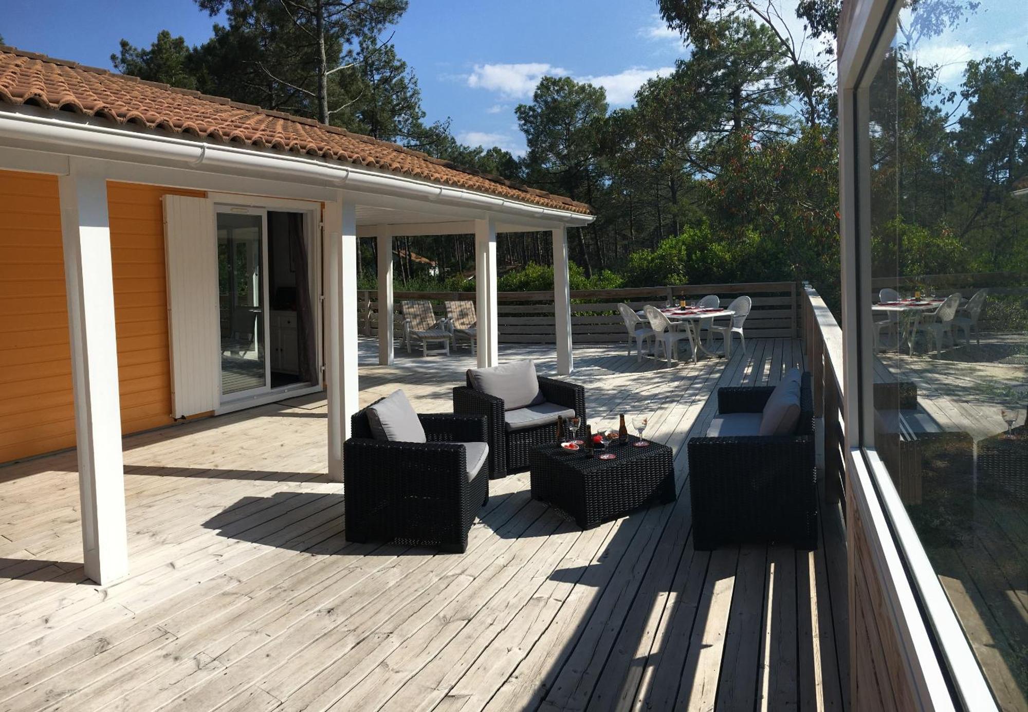 Chalet Orange Naturiste La Jenny Le Porge Ruang foto
